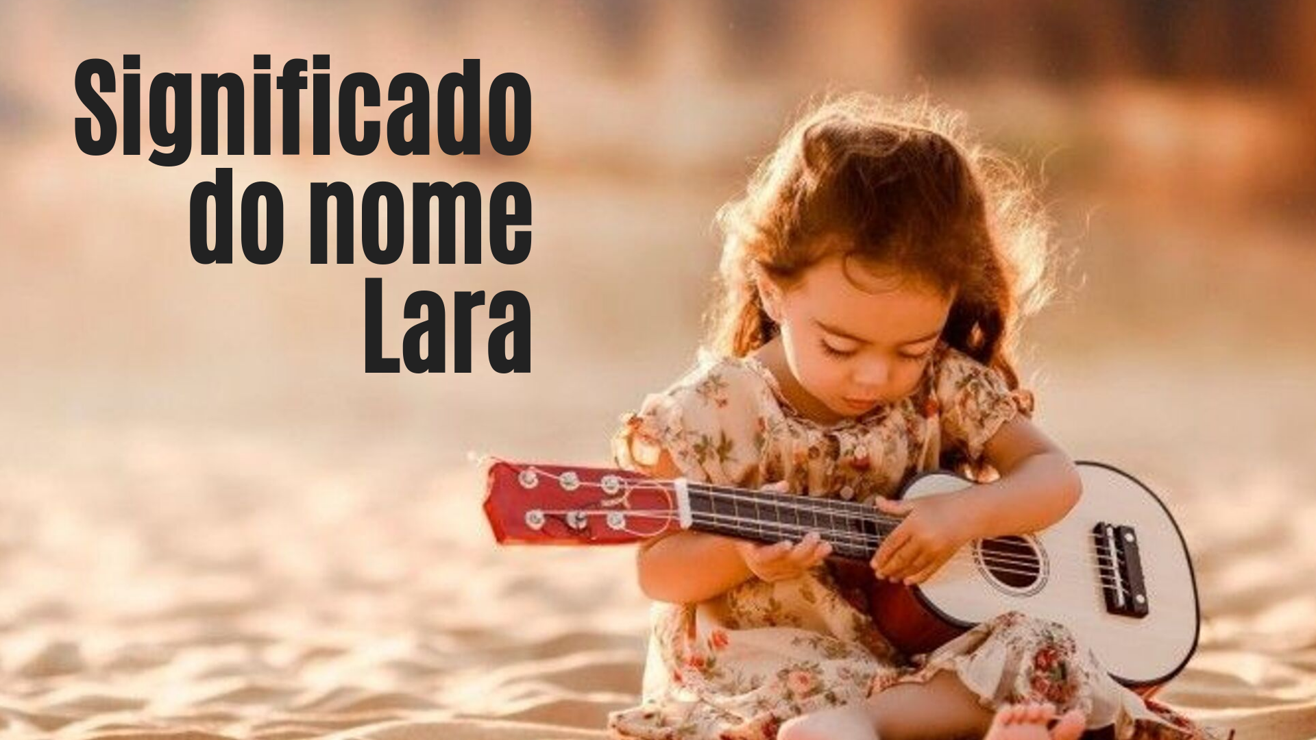 menina criança tocando violão