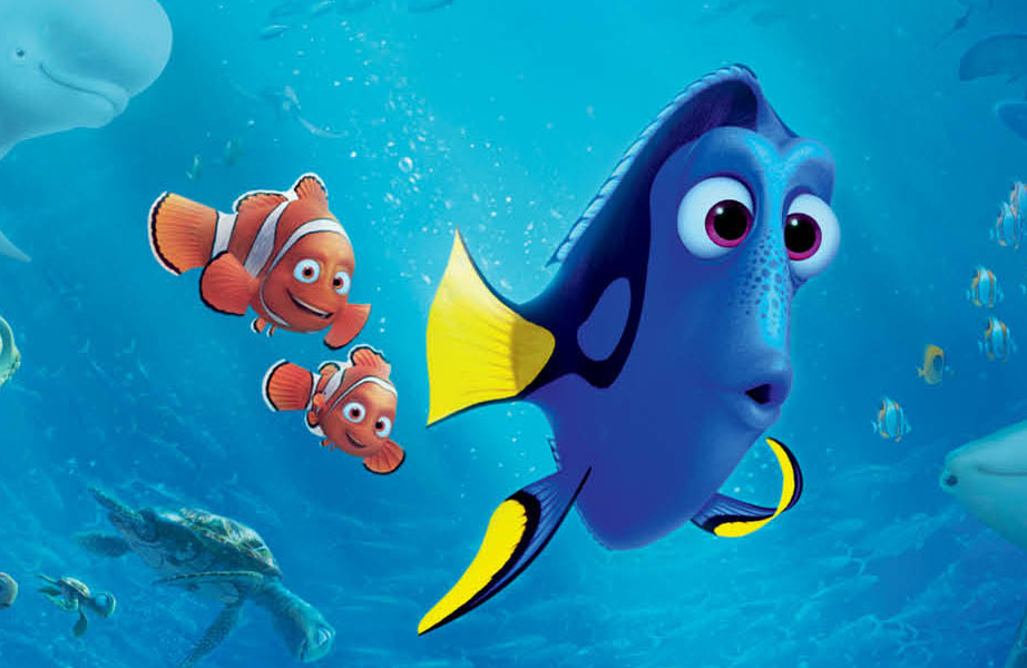 Filme procurando Dory - Com o Nemo e o Pai do Nemo