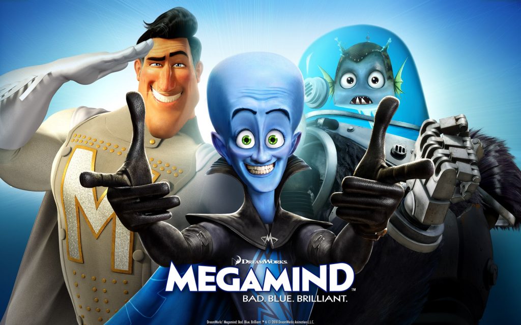capa do filme megamente com os personagens principais