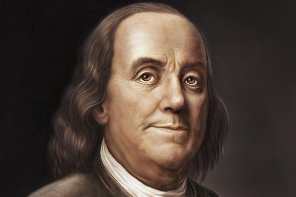 foto do famoso Benjamin Franklin