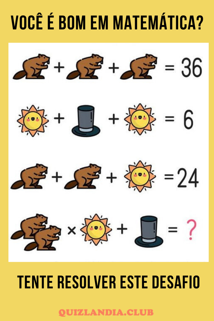 Desafio de matemática básica #matematik #matematica #quiz #pergunt