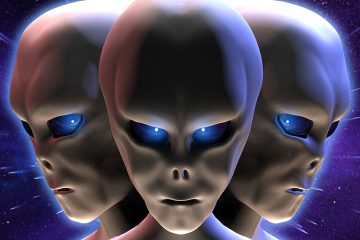 imagem de três alienígenas