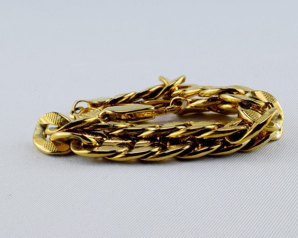 bracelete de corrente de ouro