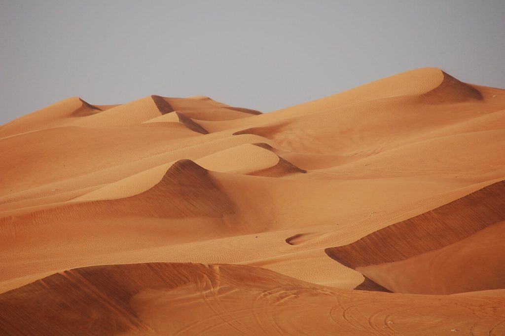 dunas de areia no deserto