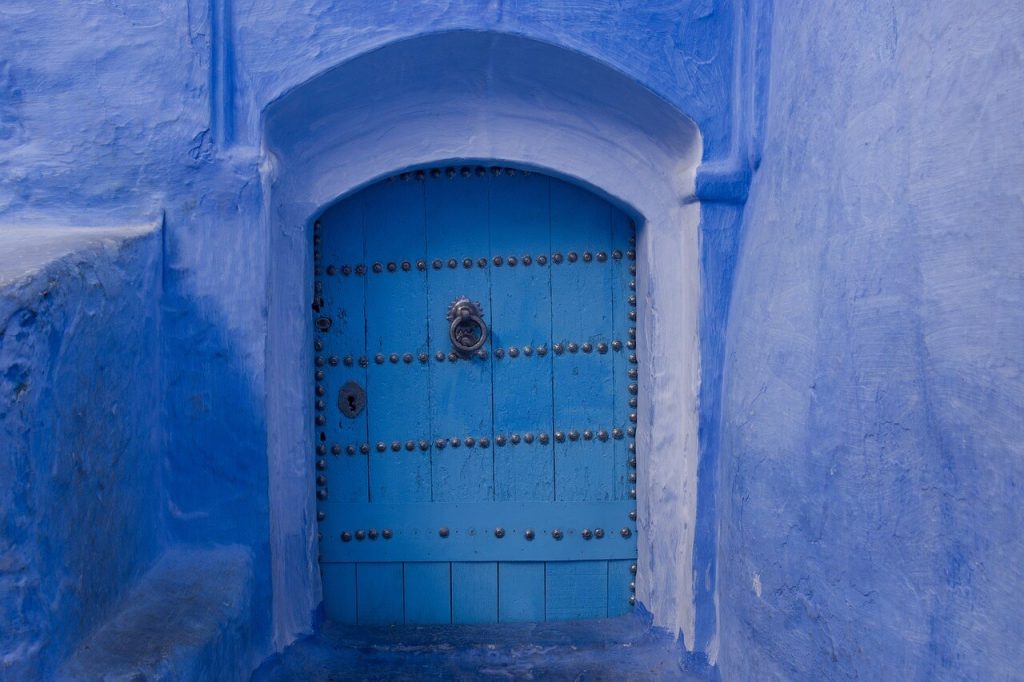 porta azul antiga